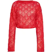 Swirly Pullover vermelho