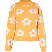 Swirly Pullover laranja claro / branco