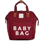 Bagmori Bolsa de maternidade castanho / bordeaux / branco