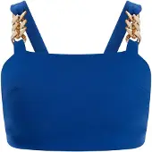 Faina Top azul cobalto / ouro