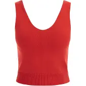 Faina Top de malha vermelho