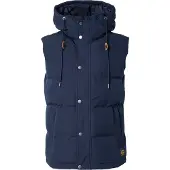 Superdry para homem. M5011708A Colete Everest Puffer azul-marinho (XL), Casual, Poliéster
