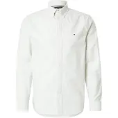 Tommy Hilfiger Camisa 'Regular Fit Stripe' bege / branco