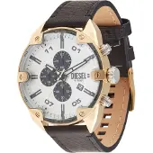 Diesel Relógios analógicos 'Spiked' ouro / preto / prata