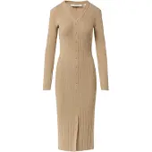 Comma casual identity Vestido de malha bege