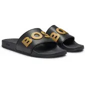 BOSS para homem. 50498241 Chinelos Kirk preto (38), Plano, Nenhum, Beachwear