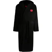 HUGO Roupão comprido cinzento / vermelho / preto