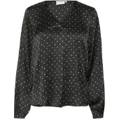Kaffe Blusa 'KA Luna' bege claro / preto