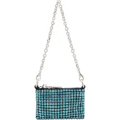 NAEMI Mala de ombro turquesa / preto / prata