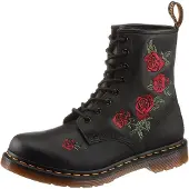 Dr. Martens Botim com fivela 'Vonda' verde / vermelho / preto