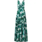 Kraimod Vestido de festa esmeralda / verde escuro / branco