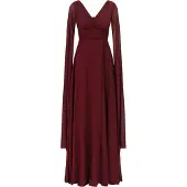 Kraimod Vestido de festa vermelho vinho