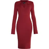 Faina Vestido vermelho vinho