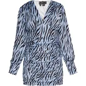 Faina Vestido azul claro / preto