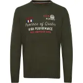 FQ1924 Pullover 'FQErlo' verde / vermelho / branco