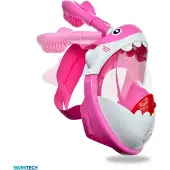 SwimTech Máscara De Mergulho Com Snorkel De Rosto Inteiro