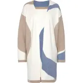 LASCANA Casaco de malha bege / creme / azul