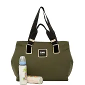 Bagmori Bolsa de maternidade ouro / oliveira / preto