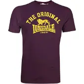 Lonsdale Camisa amarelo / vermelho vinho