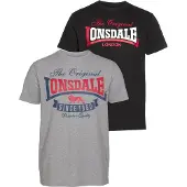 Lonsdale Camisa 'Gearach' azul / acinzentado / vermelho / preto