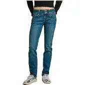 Pepe Jeans para mulher. PL204159IA1 Calças de ganga de corte regular Iconic Gen blue (26/30), Azul, Casual, Algodão, Denim, Sustentável