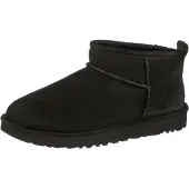 Ugg para mulher. 1116109 Classic Ultra Mini botas de couro para tornozelo preto (39), Plano, Casual