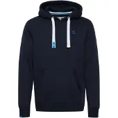 !Solid Sweatshirt 'Benn' azul escuro / branco