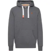 !Solid Sweatshirt 'BennHood' acinzentado / laranja / branco