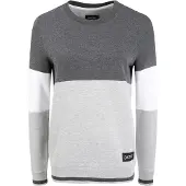 Oxmo Sweatshirt 'Omaya' cinzento / cinzento claro / branco
