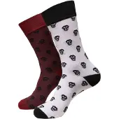Urban Classics Meias bordeaux / vermelho vinho / preto / branco