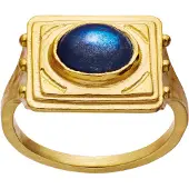 Maanesten Anel 'ROXANNE' azul / amarelo