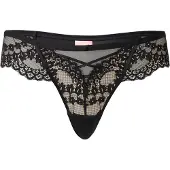 Hunkemoller Tanga 'Daisy' preto