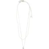 Pilgrim Colar 'Arlet' prata / branco pérola