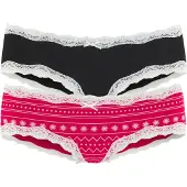 LASCANA Cueca vermelho sangue / preto / branco