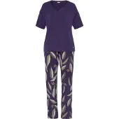 LASCANA Pijama bege / oliveira / roxo escuro / rosa escurecido