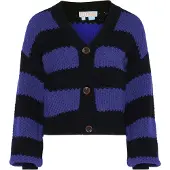 Libbi Casaco de malha azul-violeta / preto