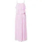 Vila Vestido Sem Mangas Chiffan Pleat