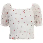Mymo Blusa vermelho vivo / preto / branco