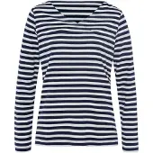 HEINE Camisa azul noturno / branco