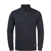 Blend Pullover 'Robin' navy / castanho / cinzento-prateado