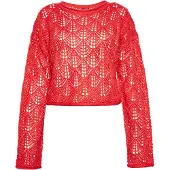 Swirly Pullover vermelho