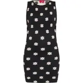 Swirly Vestido de malha bege / roxo / preto