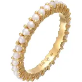 Elli Anel ouro / branco pérola