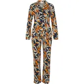 s.Oliver Pijama bege / azul escuro / laranja