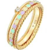Elli Anel amarelo claro / ouro / menta / lavanda