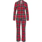 LASCANA Pijama verde escuro / vermelho