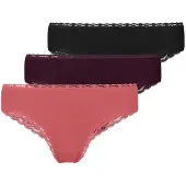 Snocks Cueca malva / vermelho vinho / preto