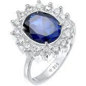 Elli Anel 'Glamour' azul escuro / prata