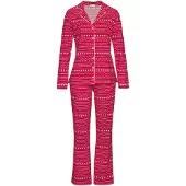 LASCANA Pijama 'XMas Dog Classic' vermelho / branco