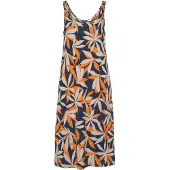 s.Oliver Camisola de pijama bege / azul escuro / laranja